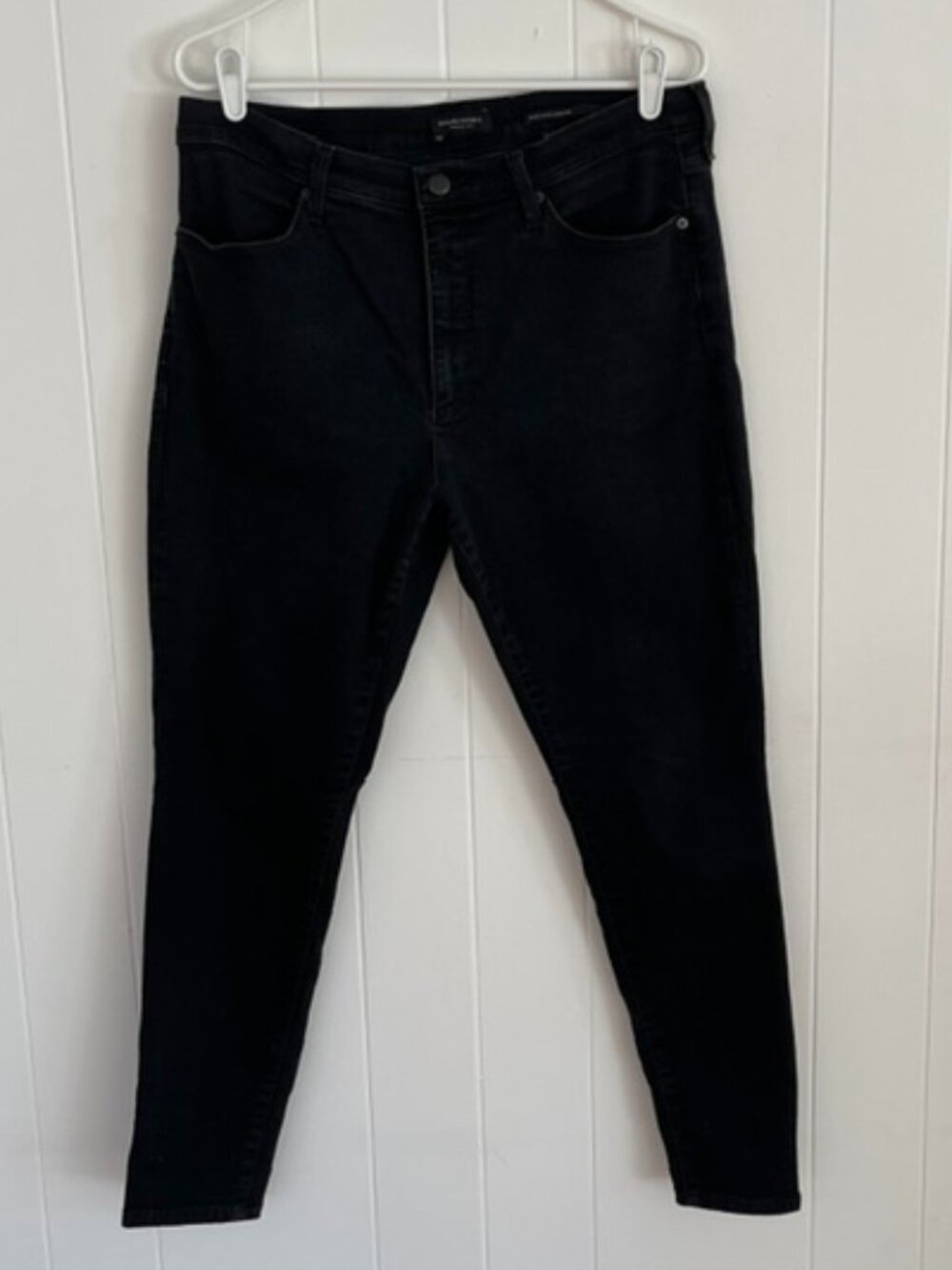 Banana Republic High Rise Black Skinny Jeans Stretch Denim